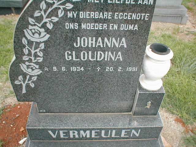 VERMEULEN Johanna Gloudina 1934-1991