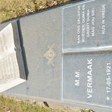 VERMAAK Johannes 1920-1966 &amp; M.M. 1921-2007 