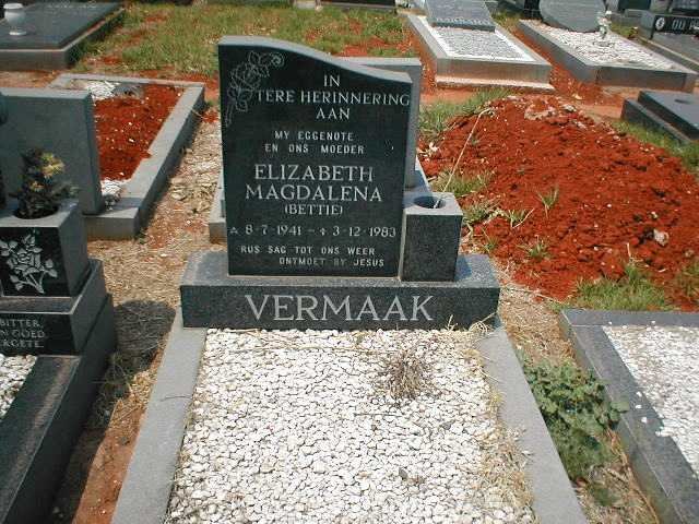 VERMAAK Elizabeth Magdalena 1941-1983