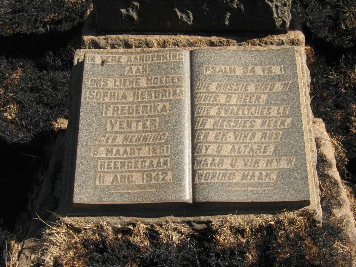 VENTER Sophia Hendrina Frederika nee HENNING 1851-1942