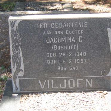 VILJOEN Jacomina C. nee BOSHOFF 1940-1957