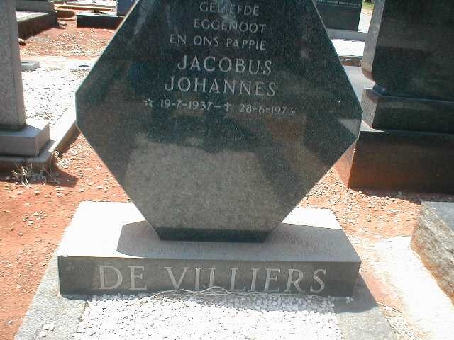 VILLIERS Jacobus Johannes, de 1937-1973