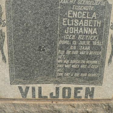 VILJOEN Engela Elisabeth Johanna nee RETIEF -1951