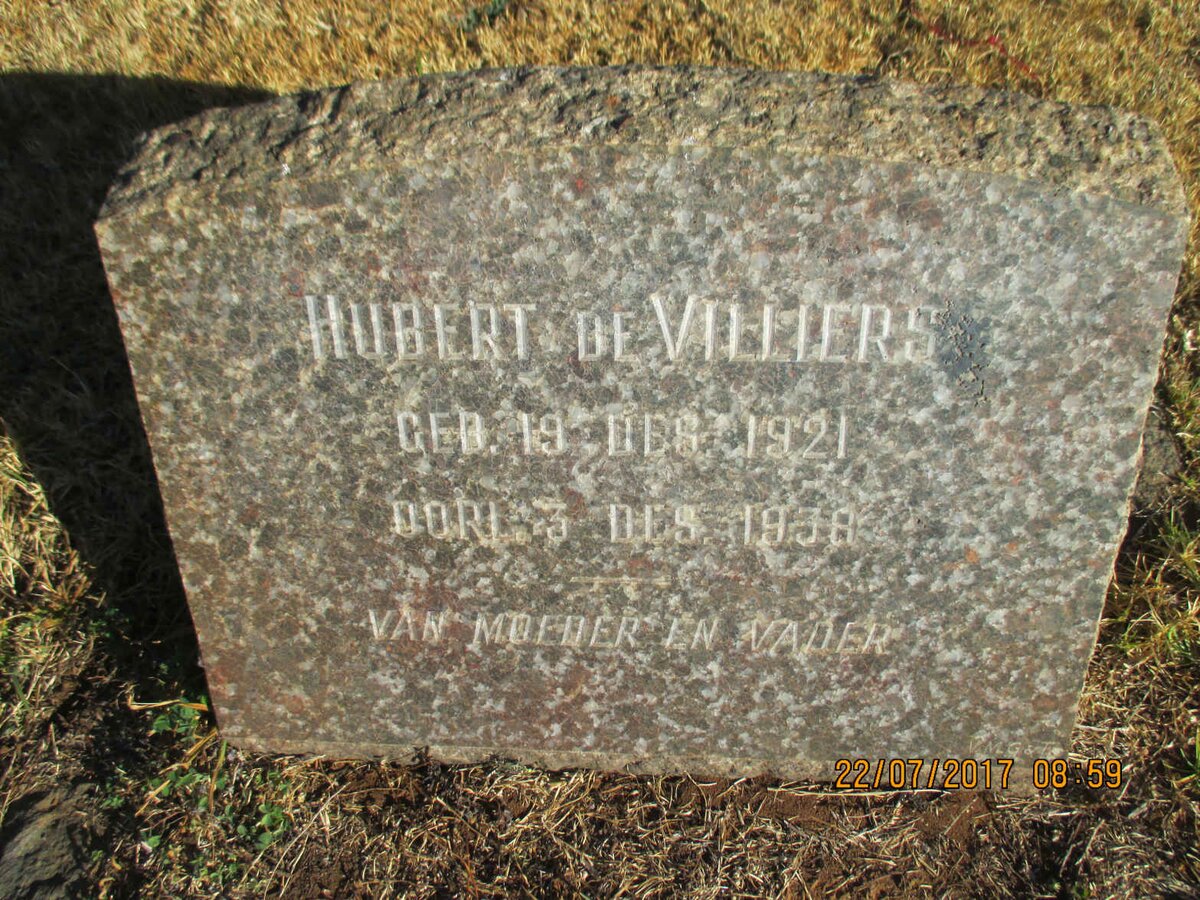 VILLIERS Hubert, de 1921-1938