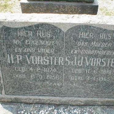 VORSTER H.P. 1874-1956 &amp; S.J.J. 1881-1965