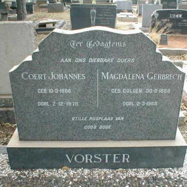 VORSTER Coert Johannes 1886-1978 &amp; Magdalena Gerbrech GOLDEN 1888-1968