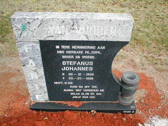 VUUREN Stefanus Johannes, van 1934-1998