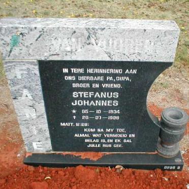 VUUREN Stefanus Johannes, van 1934-1998