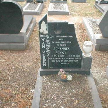 VUREN Johannes Ernst, Jansen Van 1958-1980