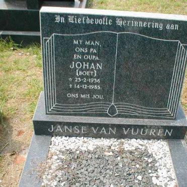 VUUREN Johan, Janse van 1936-1985
