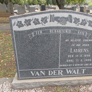 WALT Laurens, van der 1890-1964