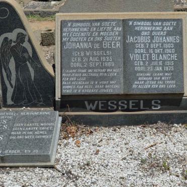 WESSELS Jacobus Johannes 1903-1960 &amp; Violet Blanche 1915-1975