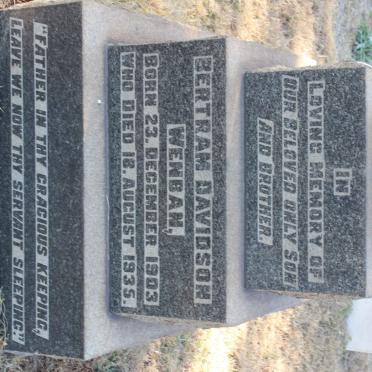 WENBAN Bertram Davidson 1903-1935