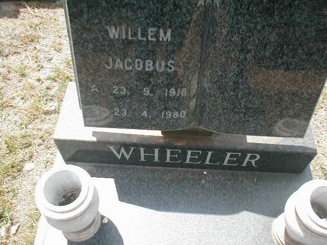 WHEELER Willem Jacobus 1918-1980
