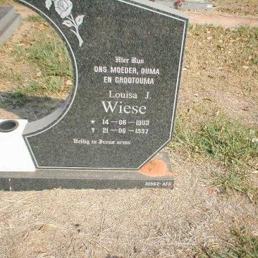 WIESE Louisa J. 1903-1997