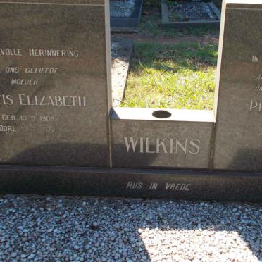WILKINS Peter William 1906-1976 &amp; Francis Elizabeth 1908-1977