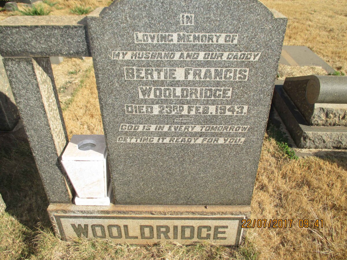 WOOLDRIDGE Bertie Francis -1943