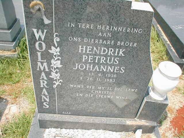 WOLMARANS Hendrik Petrus Johannes 1956-1983