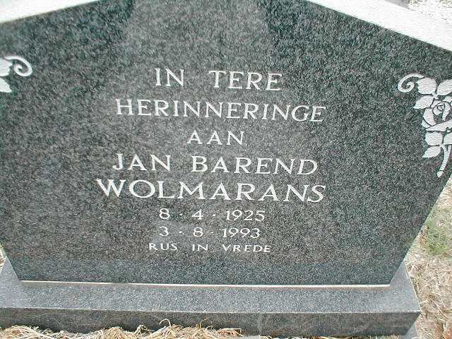 WOLMARANS Jan Barend 1925-1993