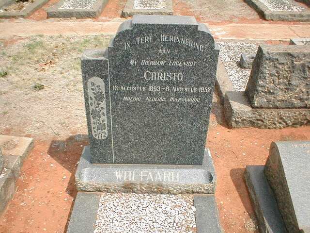 WOLFAARD Christo 1893-1952