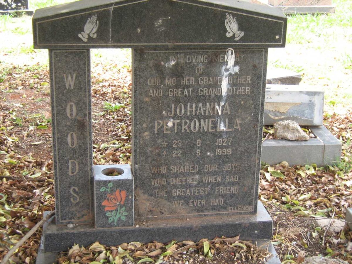 WOODS Johanna Petronella 1927-1999