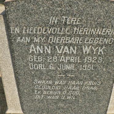 WYK Ann, van 1923-1951