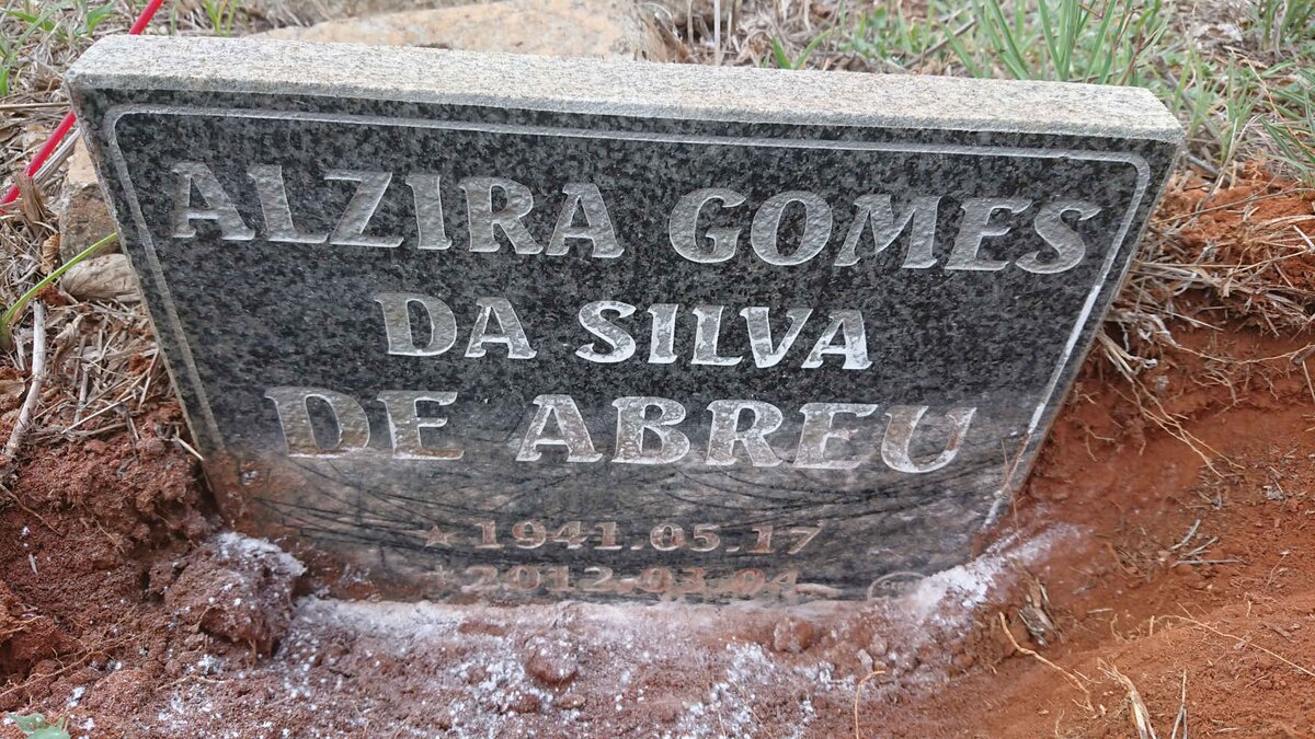 ABREU Alzira Gomes da Silva, de 1941-2012