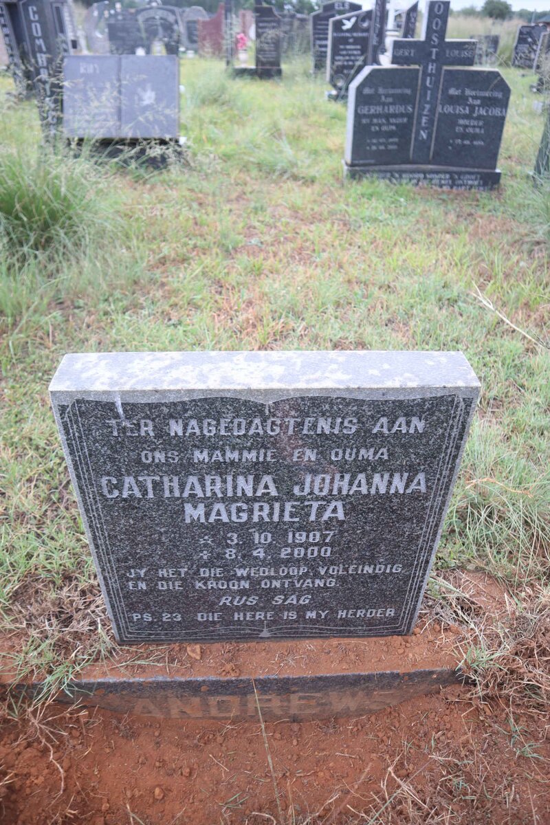 ANDREWS Catharina Johanna Magrieta 1907-2000