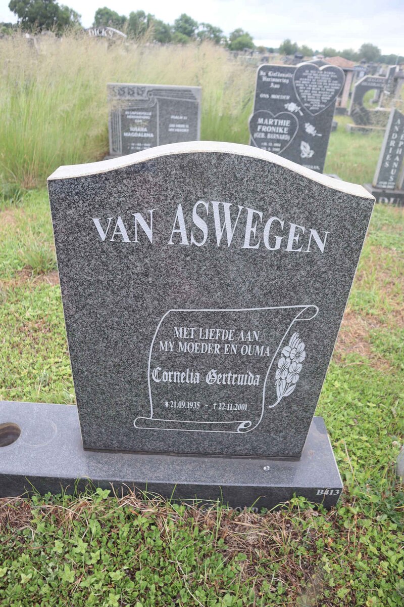 ASWEGEN Cornelia Gertruida, van 1935-2001