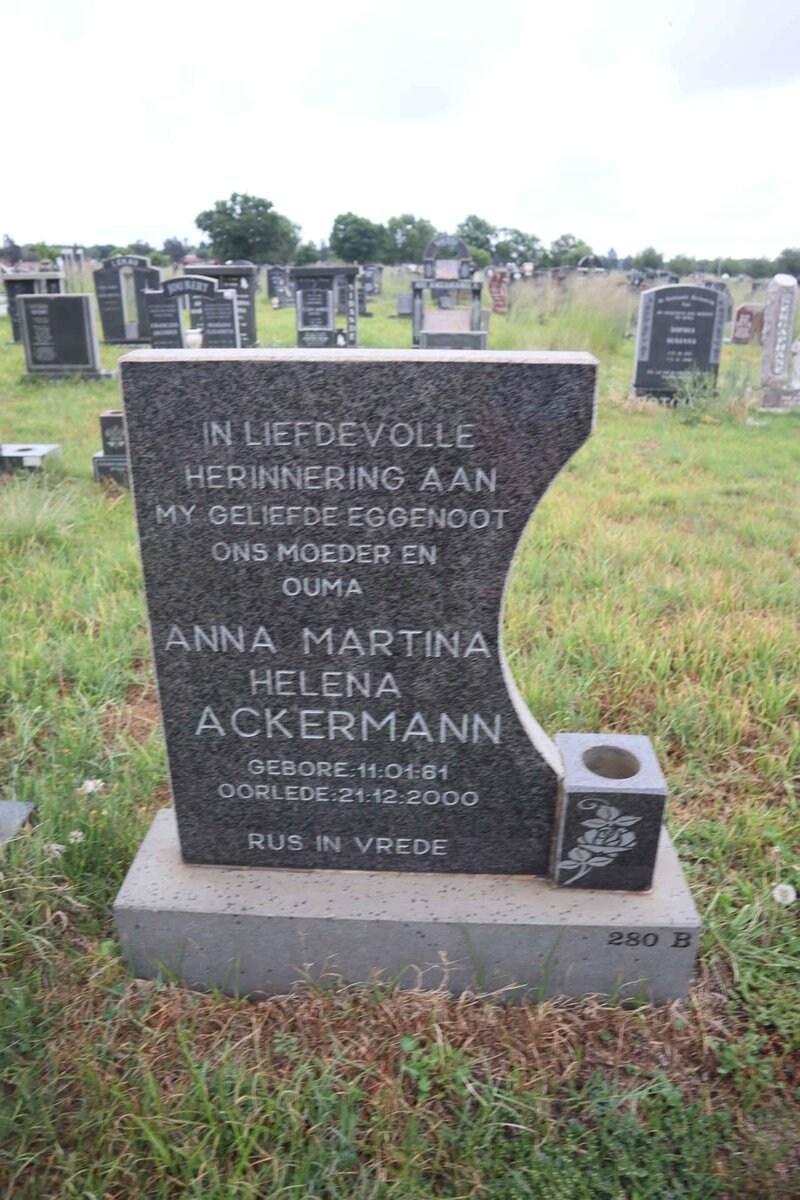 ACKERMANN Anna Martina Helena 1961-2000