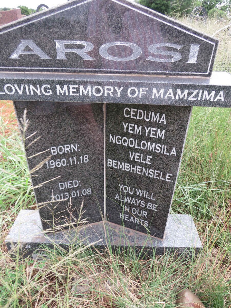 AROSI Mamzima 1960-2013
