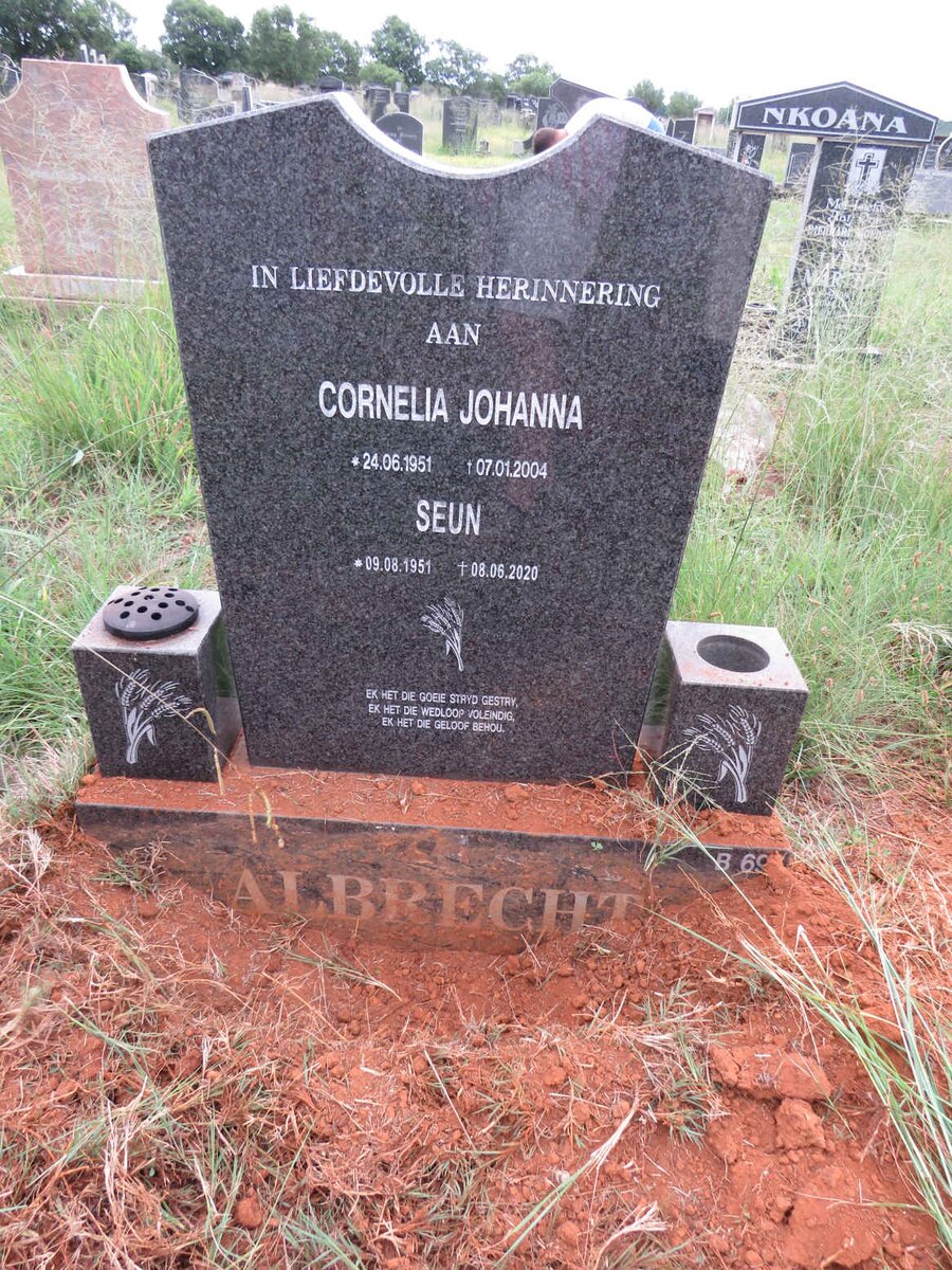 ALBRECHT Seun 1951-2020 & Cornelia Johanna 1951-2004