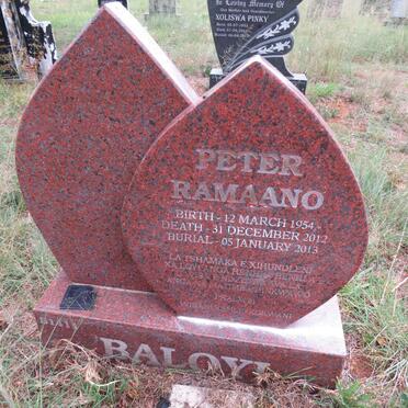 BALOYI Peter Ramaano 1954-2012