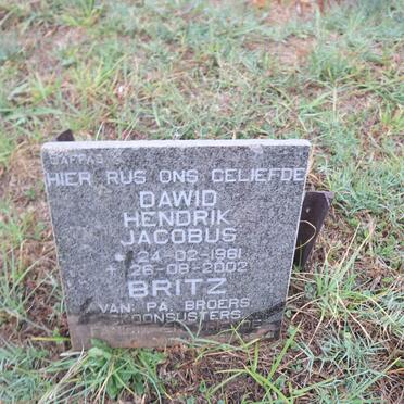 BRITZ Dawid Hendrik Jacobus 1961-2002