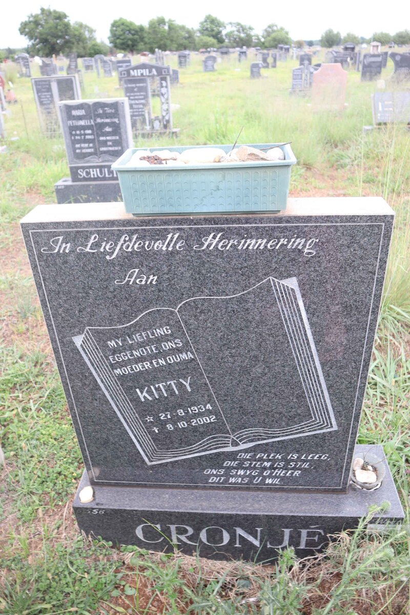 CRONJE Kitty 1934-2002