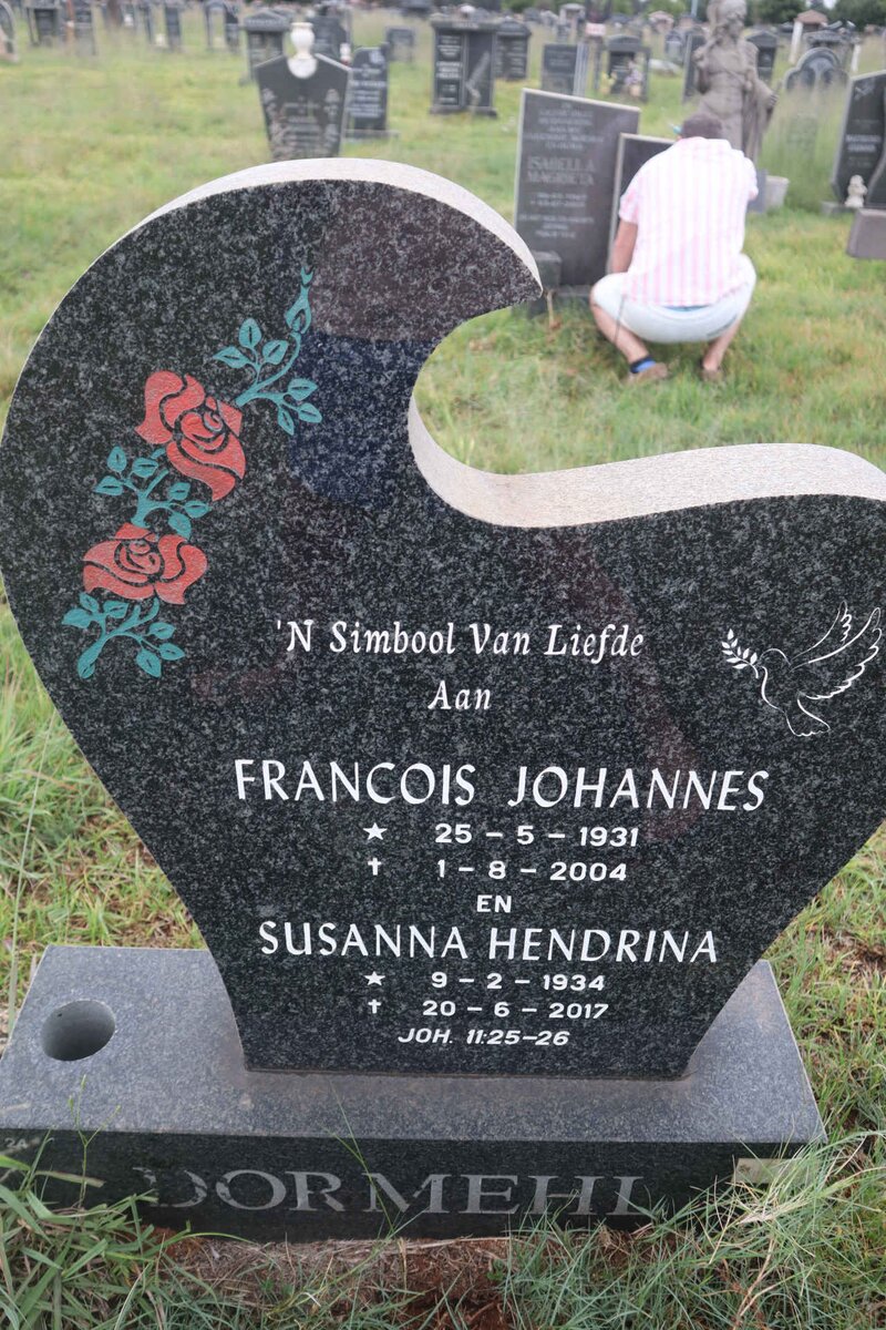 DORMEHL Francois Johannes 1931-2004 & Susanna Hendrina 1934-2017