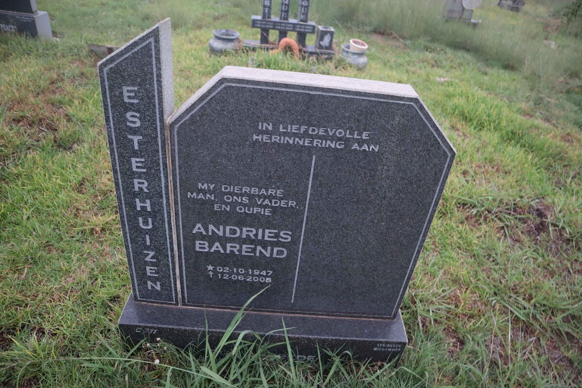 ESTERHUIZEN Andries Barend 1947-2008