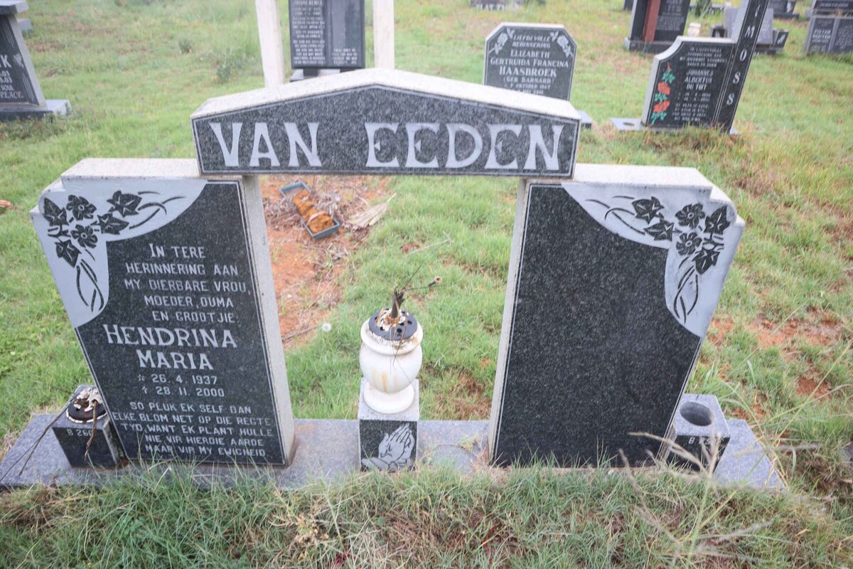 EEDEN Hendrina Maria, van 1937-2000