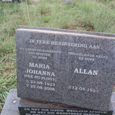 ERLANK Allan 1923- & Maria Johanna DU PLOOY 1923-2006