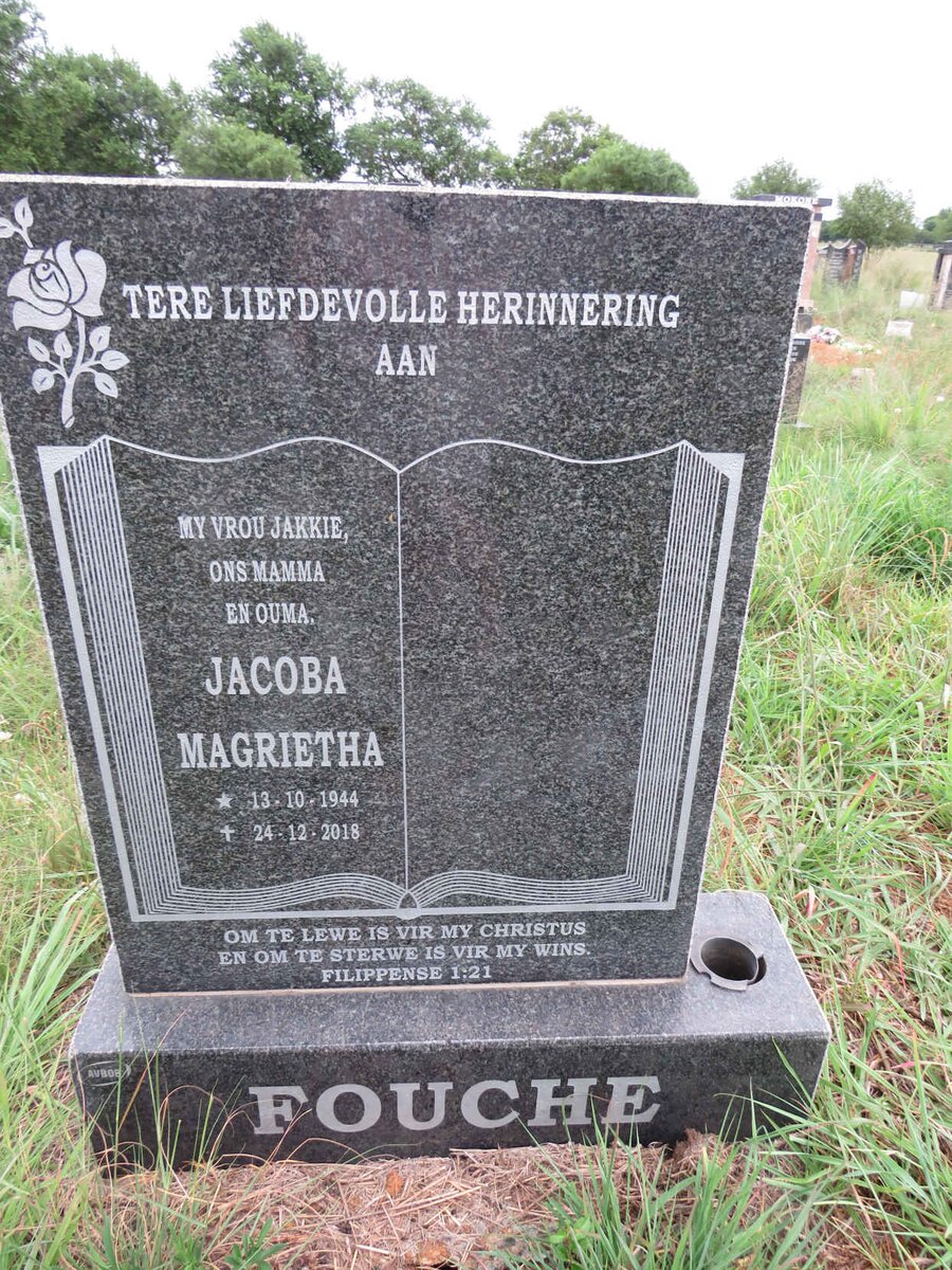 FOUCHE Jacoba Magrietha 1944-2018