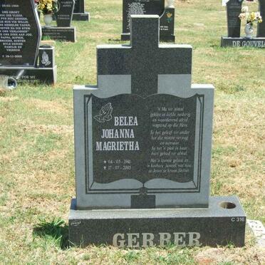 GERBER Belea Johanna Magrietha 1941-2005