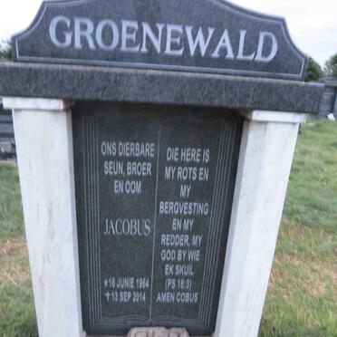 GROENEWALD Jacobus 1964-2014