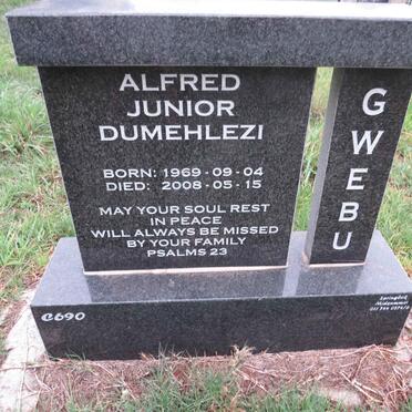GWEBU Alfred Junior Dumehlezi 1969-2008