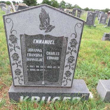 KRUGER Charles Edward 1942- & Johanna Fransina 1947-2003