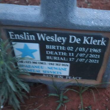 KLERK Enslin Wesley, de 1965-2021