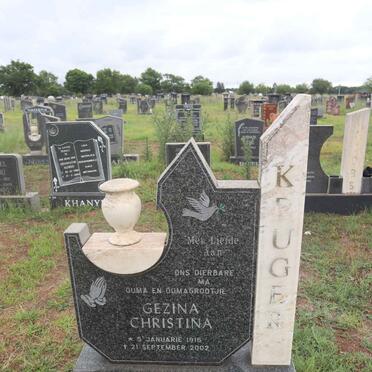 KRUGER Gezina Christina 1916-2002