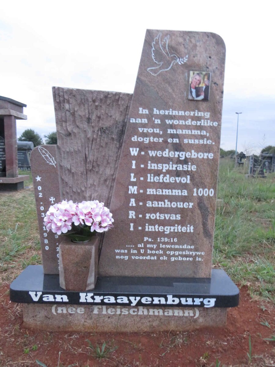 KRAAYENBURG Wilmari, van nee FLEISCHMANN 1980-2015_1