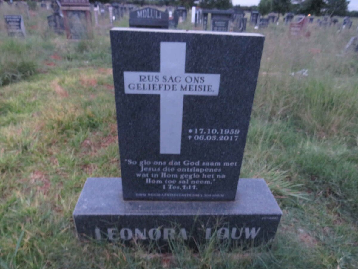 LOUW Leonora 1959-2017