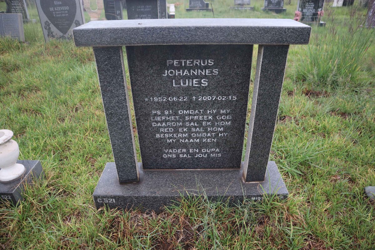 LUIES Peterus Johannes 1952-2007