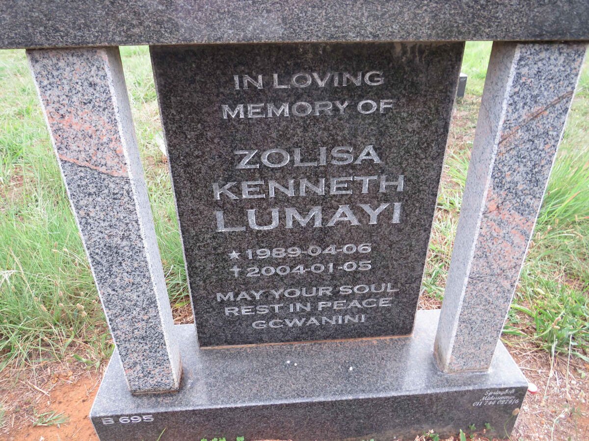 LUMAYI Zolisa Kenneth 1989-2004